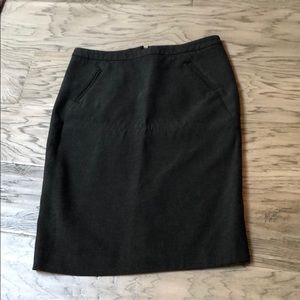 Gray knee length pencil skirt